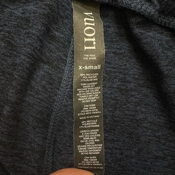 Vouri Athleisure Navy Blue Marled Stretchy Knit Yoga Jogger Pants, Size XS - Picture 10 of 11